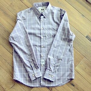 NWT Joseph Abboud men's dress long sleeve button down shirt Lavender Pla…
